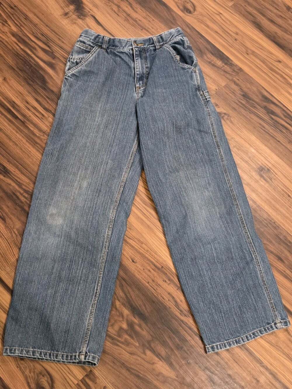 Boys Carhartt Carpenter Jeans Size 14 - Adjustable Waist, Durable Denim Workwear - Picture 2 of 12